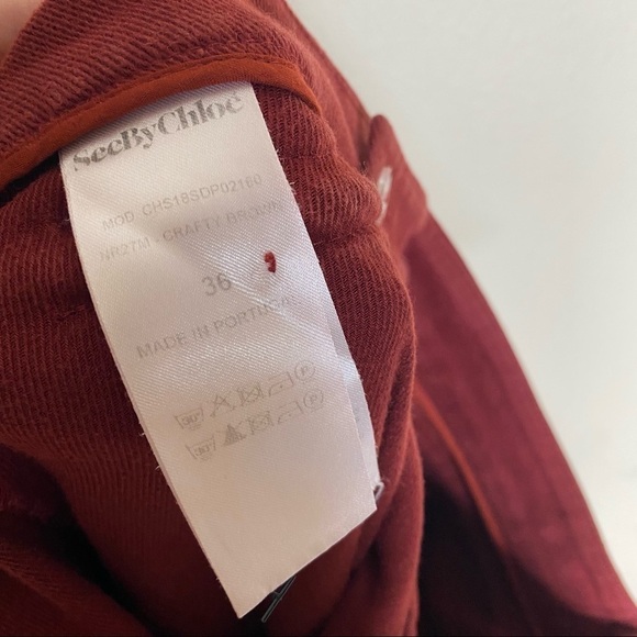 See by Chloe Cropped Twill Straight Leg Pant - Picture 6 of 6